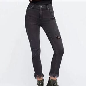 Free People Great Heights Frayed Skinny Jeans